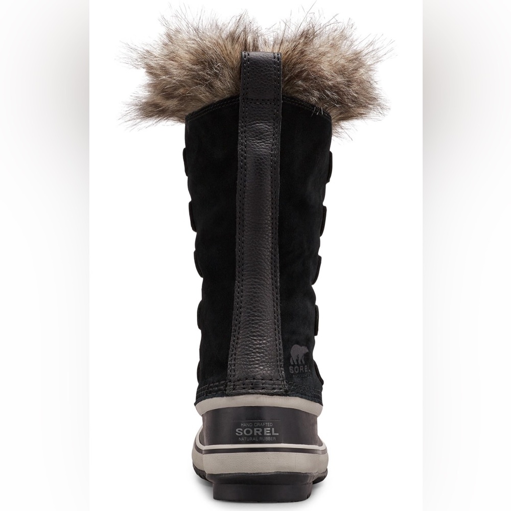 Sorel "Joan Of Arctic" Black/Cream Waterproof Snow Boots Faux Fur Like NEW, sz 6 - Picture 7 of 13